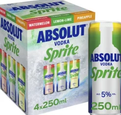 Blik|Mixdranken|Absolut & Sprite mix 4-pack