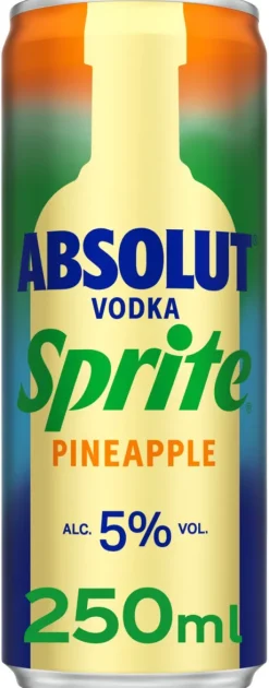 Blik|Mixdranken|Absolut Vodka and Sprite Pineapple