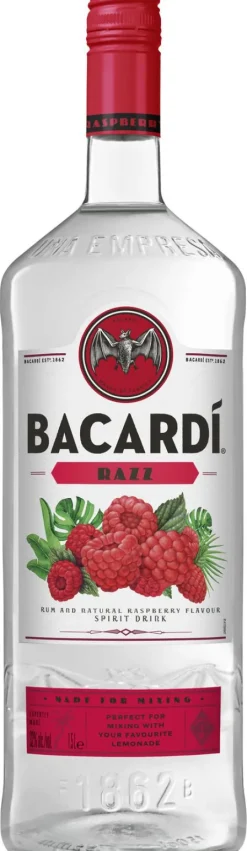Rum|Xl Flessen|Bacardi Bacardí Razz