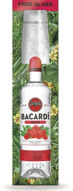 Rum|Flavoured Rum|Bacardi Bacardí Razz met glas