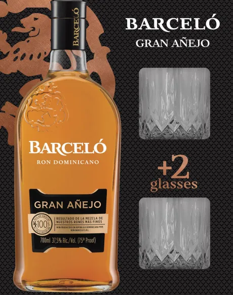 Rum|Bacardi Barcelo Gran Anejo Cadeauverpakking