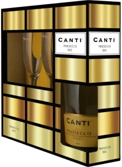 Prosecco|Mousserend|Canti Prosecco met 2 Glazen Cadeauverpakking