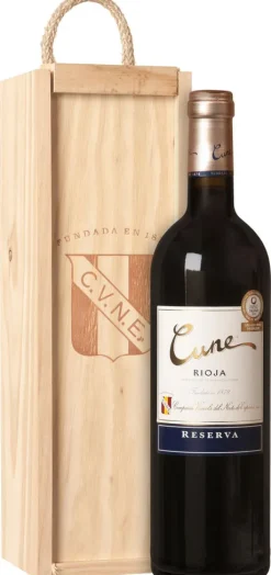 Rode Wijn|Cune Rioja Reserva Cadeaupakket met Houten Kist