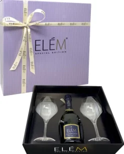 Prosecco|Mousserend|Elements of Islay Elem Prosecco Cadeaupakket met 2 glazen