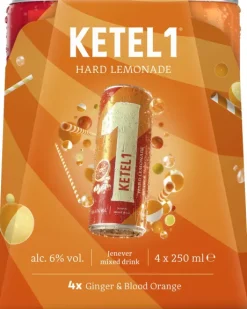 Blik|Mixdranken|ST&Euml;LZ Ketel 1 Hard Lemonade Ginger & Blood Orange Koningsdag 4-pack