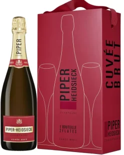 Champagne|Mousserend|Piper Heidsieck Piper-Heidsieck Brut + 2 glazen cadeauverpakking