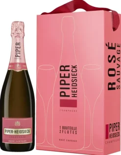 Rosé|Champagne|Piper Heidsieck Piper-Heidsieck Rose Suavage 2 glazen cadeauverpakking