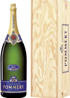 Champagne|Mousserend|Pommery Brut Royal Salmanazar in Kist