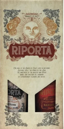 Rode Wijn|Riporta Primitivo & Sangiovese Cadeaupakket