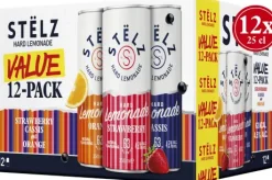 Blik|Mixdranken|Breezer STËLZ Hard Lemonade Strawberry Orange Cassis 12-pack