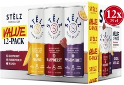 Blik|Mixdranken|STËLZ Hard Seltzer 12-pack Raspberry, Mango & Passionfruit
