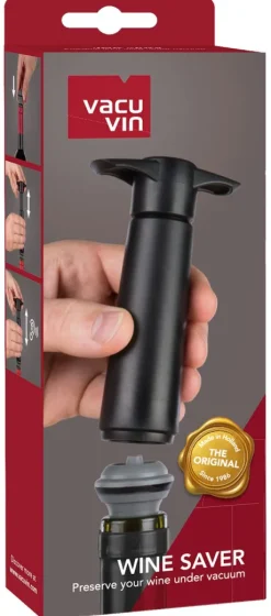 Wijn Accessoires|Vacu Vin Vacu Vin Wine Saver Zwart